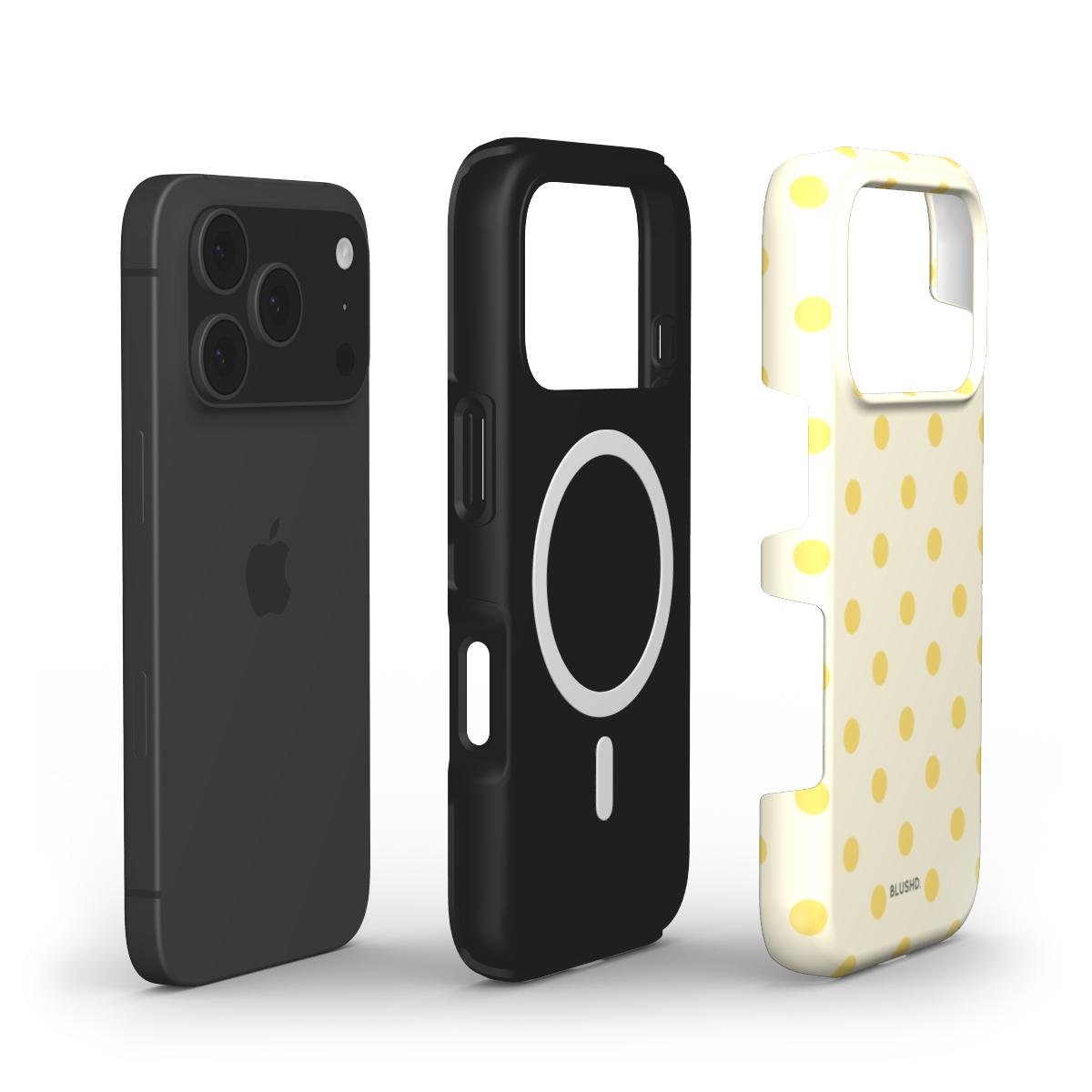 Lemon Dots MagSafe Tough Phone Case mobilskal – BLUSHD Cases BLUSHD